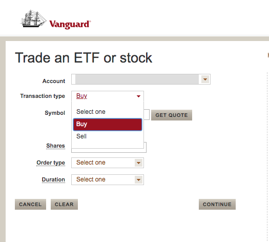 Select Buy: Vanguard.com