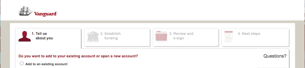Do you want to open new account?: vanguard.com