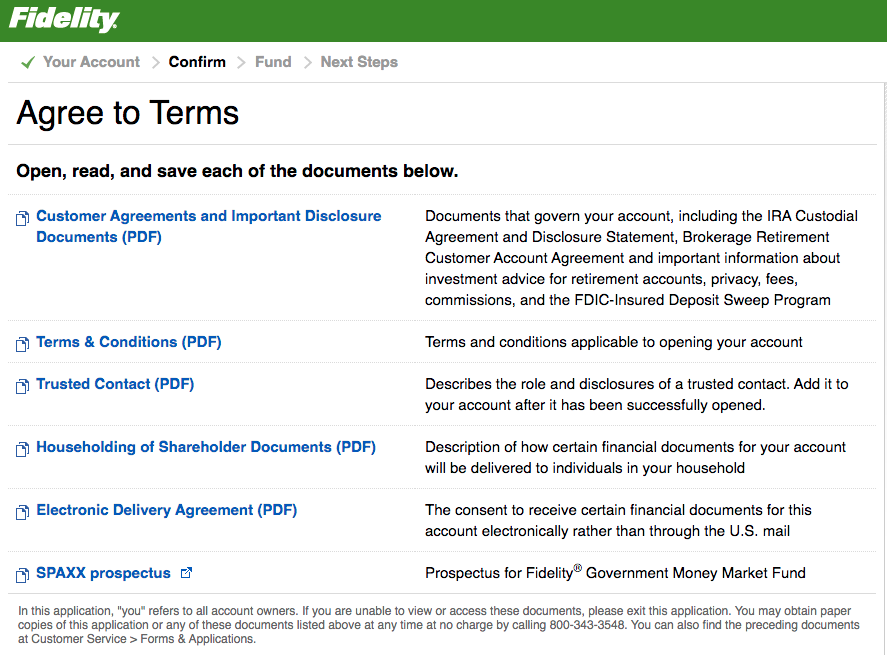 Terms and Conditions: fidelity.com