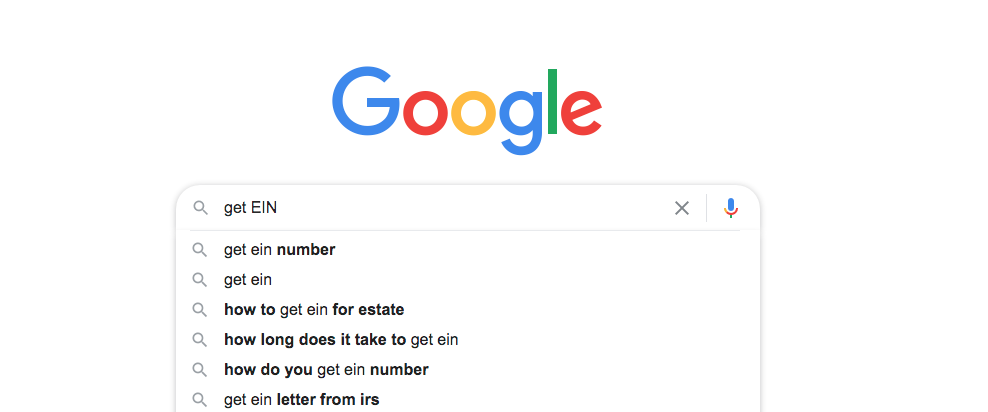 Google search "get EIN"