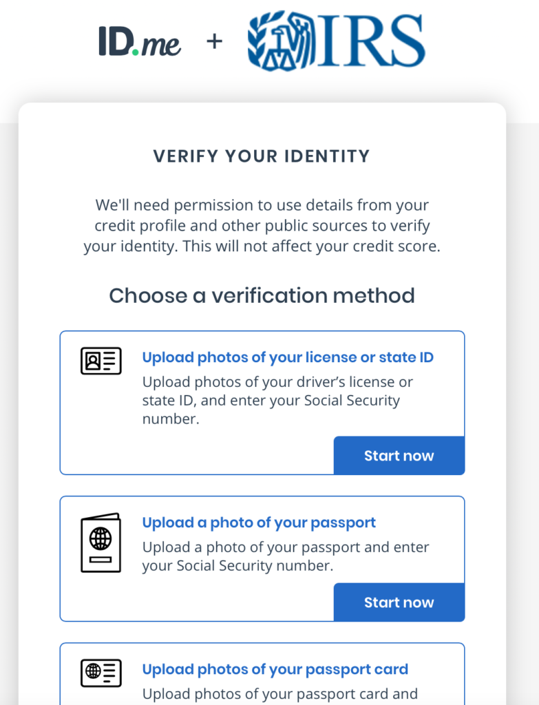 Choose a verification method